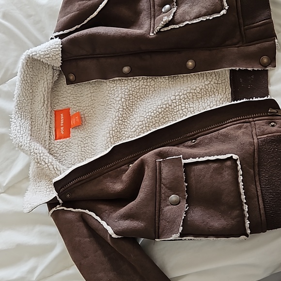 Joe Fresh Jackets & Coats | Boys Joe Fresh Jacket | Color: Brown suede & creme - Picture 5 of 5